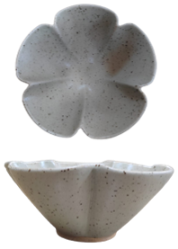 Alabaster- Flower Shape Bowl 14.5x 6.5H cm
