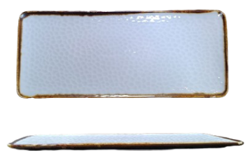 White Sand Hammered -Rectangular plate 31x 13x H1.5 cm