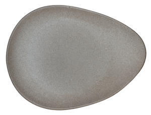 Moonlight Grey -Oval Appetizer Plate Plain 22 x 16.5 x 1.7cm