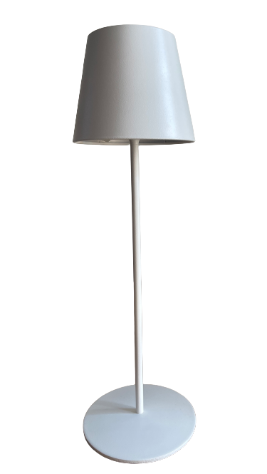 Shaded LED Lamp in White