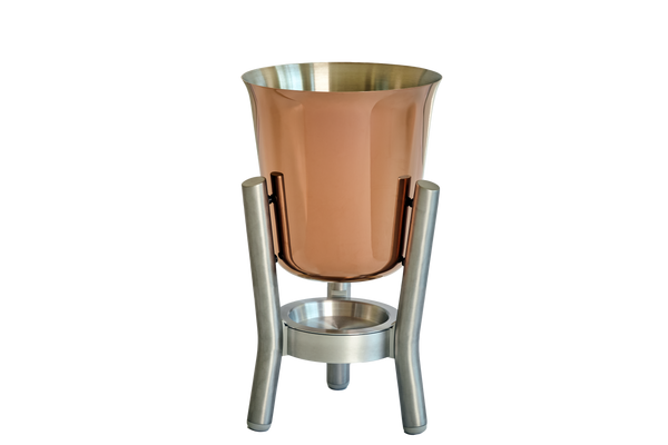 PVD Copper coated Stainless Steel Champagne Cooler with Stainless Steel Stand