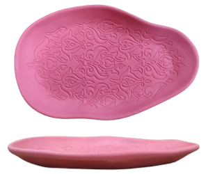 Alhambra- Oval plate magenta 24x15x2.8cm -