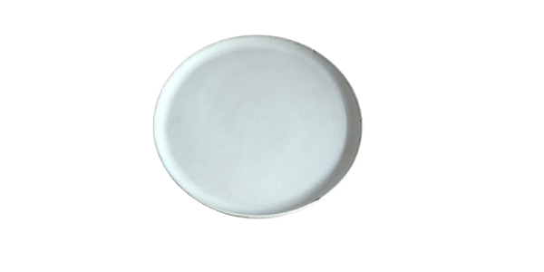 White Quartz- Low Walled Plate 26.5 x H: 2.2 cm