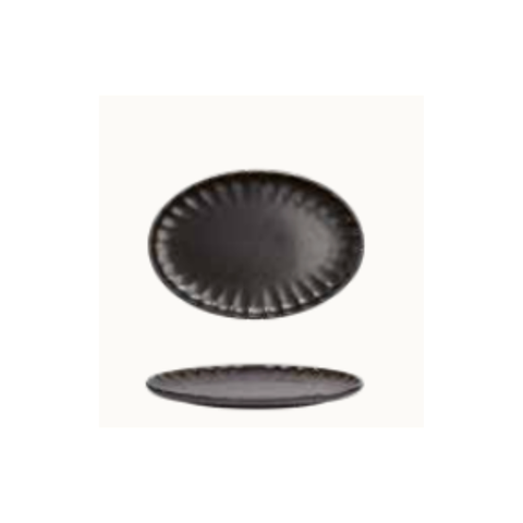 Charcoal  Oval Plate 25 X 17.5 X 2.2cm