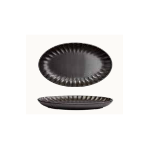 Charcoal Oval platter 38cm x 23cm x 3.5cm