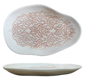 Alhambra- Oval plate natural terracotta 24x15x2.8cm