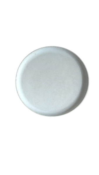 White Quartz- Low Walled Plate  22.5 cm x H: 2 cm