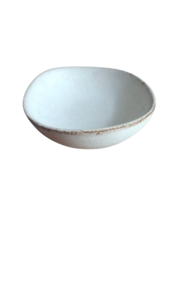 White Quartz -Low Oval Bowl  14.3 x 11.5 x H: 3.5 cm