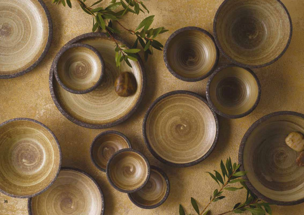 Wood Trunk  Bowl 16cm x H8.5cm