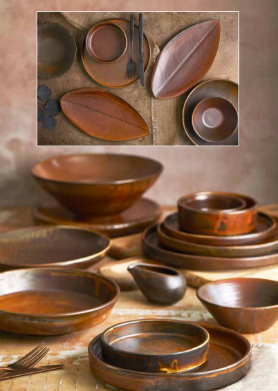 Rustic Copper Plate 18cm x H3.6cm