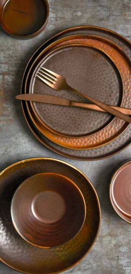 Rustic Copper Plate 18cm x H3.6cm