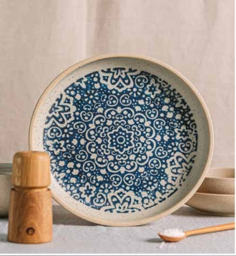 Indigo Batik- flat plate D21xH2 cm