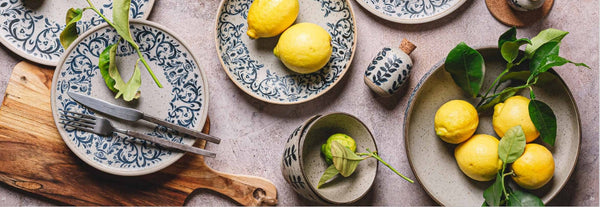 Floral Blue- Bowl 16.5cm x H: 5.5cm