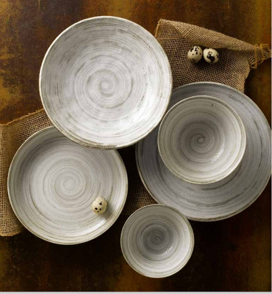 Earth Swirl Beige- Pasta Plate 24cm