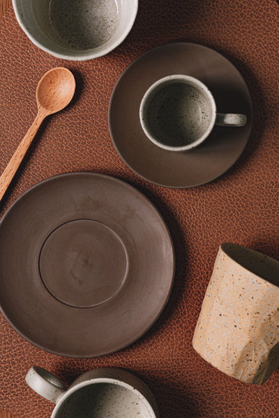 Matte Brown Espresso Saucer