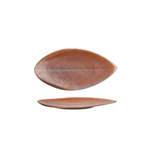 Rustic Copper  leaf plate 30.5x15.3x2cm