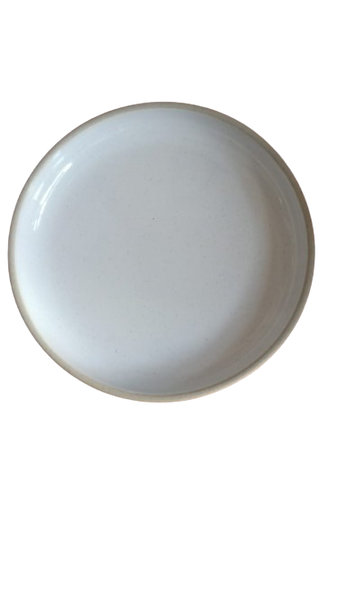 Speckled White- Coupe Plate 23.5 x H:3 cm