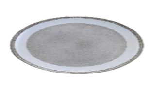 Moonlight Grey with White Band- Giant Oval Platter 47 x 35 x 5cm
