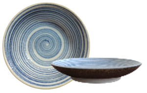 Earth Swirl -Blue Plate 22.7cm