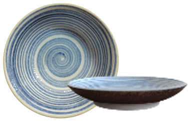 Earth Swirl -Blue Plate 22.7cm