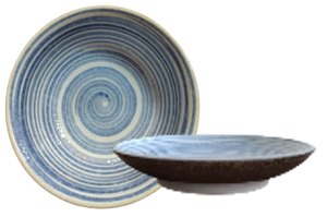 Earth Swirl Blue- Plate 19.5cm