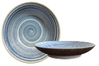 Earth Swirl Blue- Plate 19.5cm