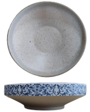 Floral Blue- Bowl 22.7cm H: 6.8cm