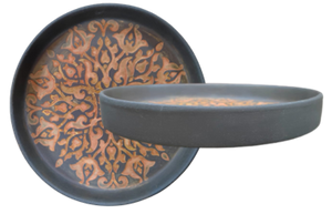 Alhambra- walled plate Black 22x3cm