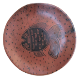 Brick-Sunfish Plate D20.5 H2.3 cm