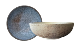 Earth Crackle Shallow Bowl 15.5cm x 5.5cm