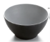 Melamine Two tone Grey & Black Matt - Bowl 14.8 H 5.4cm