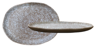 Granite Brown- Oval Plate 20.5 x 17.6 x 1.6 cm