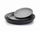 Melamine Two tone Grey & Black Matt -  Plate 16,7 H 2,8 cm