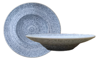Granite Grey- Rimmed Bowl
