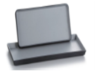 Melamine  Two tone Grey & Black Matt - Rectangular tray - 24,9 x 12,2 x 2 cm
