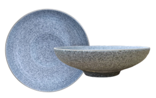 Granite Grey- Rimmed Bowl