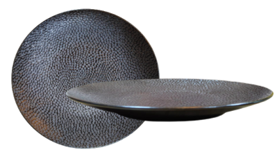 Black Honeycomb- Plate 22.7 x H:2.6 cm