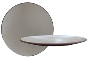Melamine Two-Tone  Beige & Brown- Plate 26.6x26.6x2.9 cm