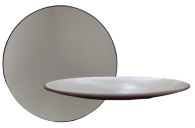 Melamine Two-Tone  Beige & Brown- Plate 26.6x26.6x2.9 cm