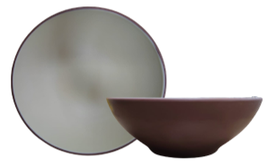 Melamine Two-Tone Beige & Brown - Bowl 14.8x14.8x5.4 cm