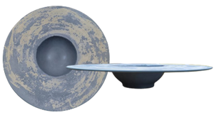 Moon Rock Grey- wide-rimmed bowl 26cm dia x 4.5 cm H Earth