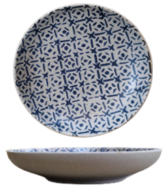 Mosaic Blue-Coupe bowl 22.2x4.5 cm
