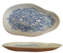 Alhambra -oval plate natural azul 24x15x2.8cm