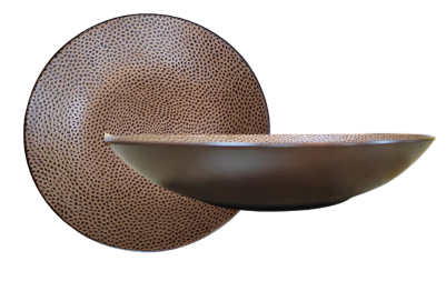 Brown Obsidian- Coupe Bowl 25 x H:5.2 cm