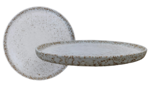 White Quartz- Low Walled Plate 26.5 x H: 2.2 cm