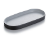 Melamine  Two tone Grey & Black Matt - Rectangular tray - 26,2 x 12,8 x 1,8 cm