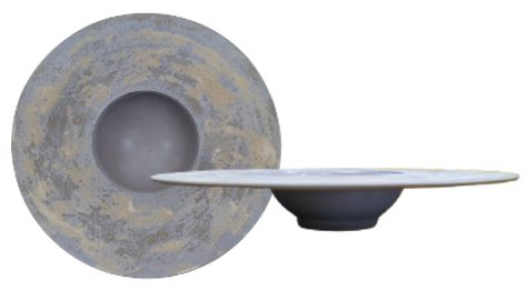 Moon Rock Beige- wide-rimmed bowl 26cm dia x 4.5 cm H Earth