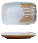Rustic Sand- Rectangular Plate 16cm x 9cm xH1.7cm