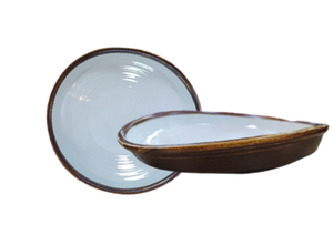 White Sand- Irregular Deep Coupe Bowl 25.5 x 23.5 x 5.5cm