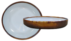 White Sand- Walled Plate 18cm x H: 3cm